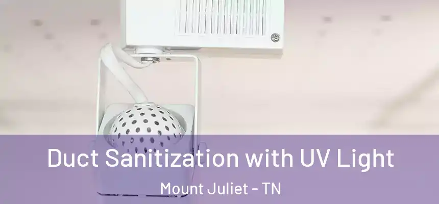 Duct Sanitization with UV Light Mount Juliet - TN